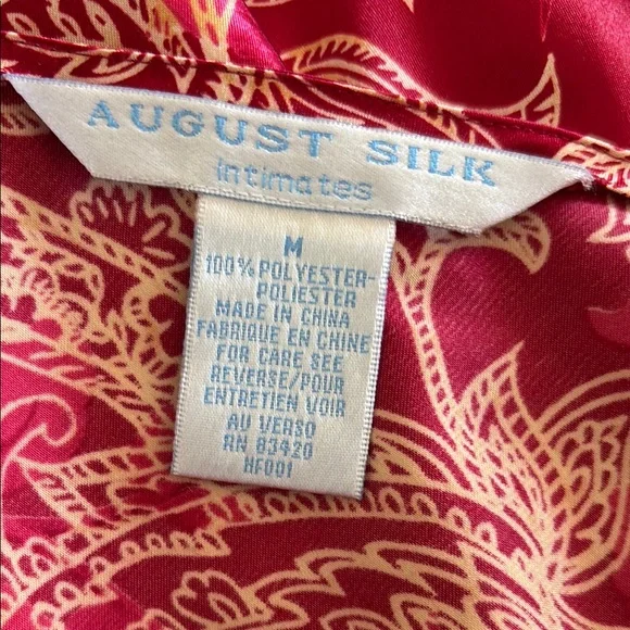 August Silk Red and Gold Paisley Top - Picture 2 of 10